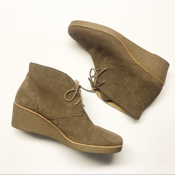 Lucky Brand Shoes - Lucky Brand Junes Nubuck Leather Wedge Booties